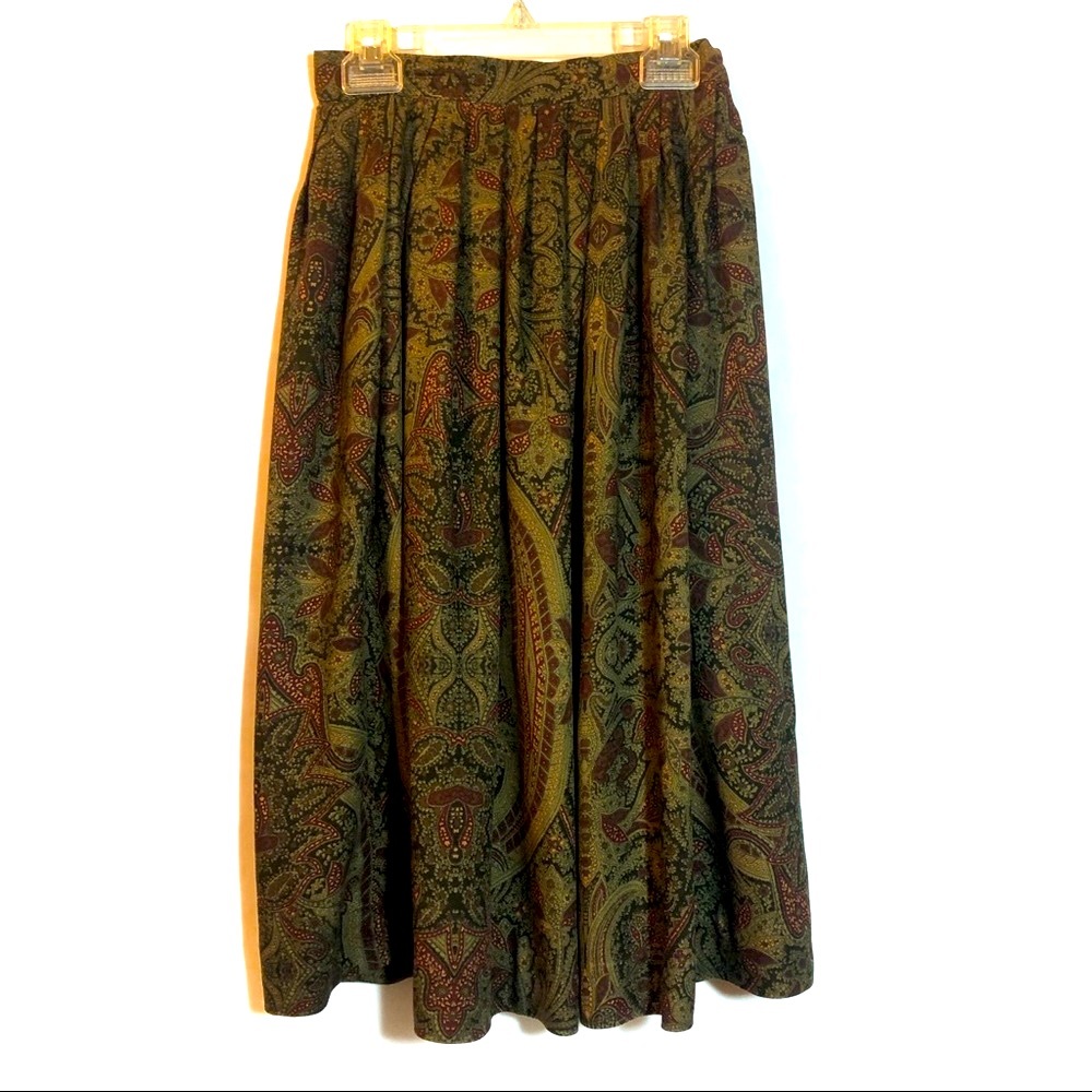 Vintage JH Collectibles skirt loden green Sz S